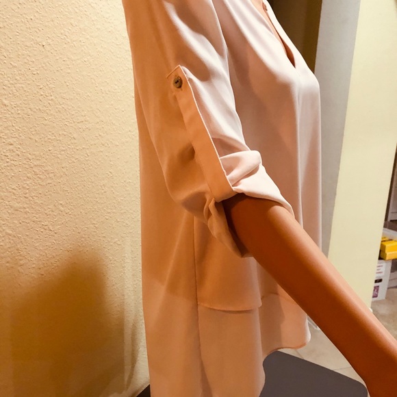 Alfani 3/4 Roll-up Peach Sleeve Top - Picture 12 of 16